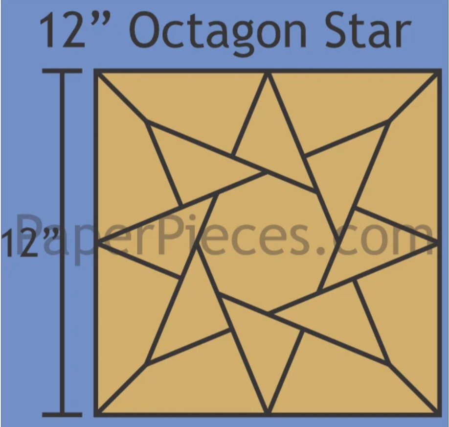 Octagon Star 12" Block