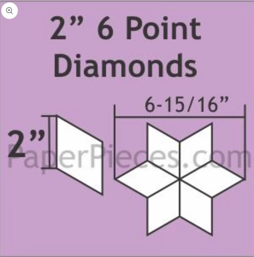 2" 6-point Diamonds- 75 piece pack