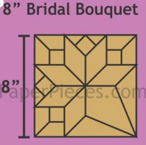 8" Bridal Bouquet Paper Pieces - 2 Block pack