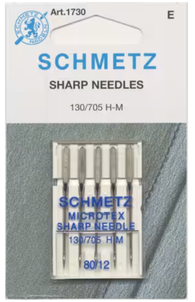 Schmetz Microtex Needles 80/12 (5pack)